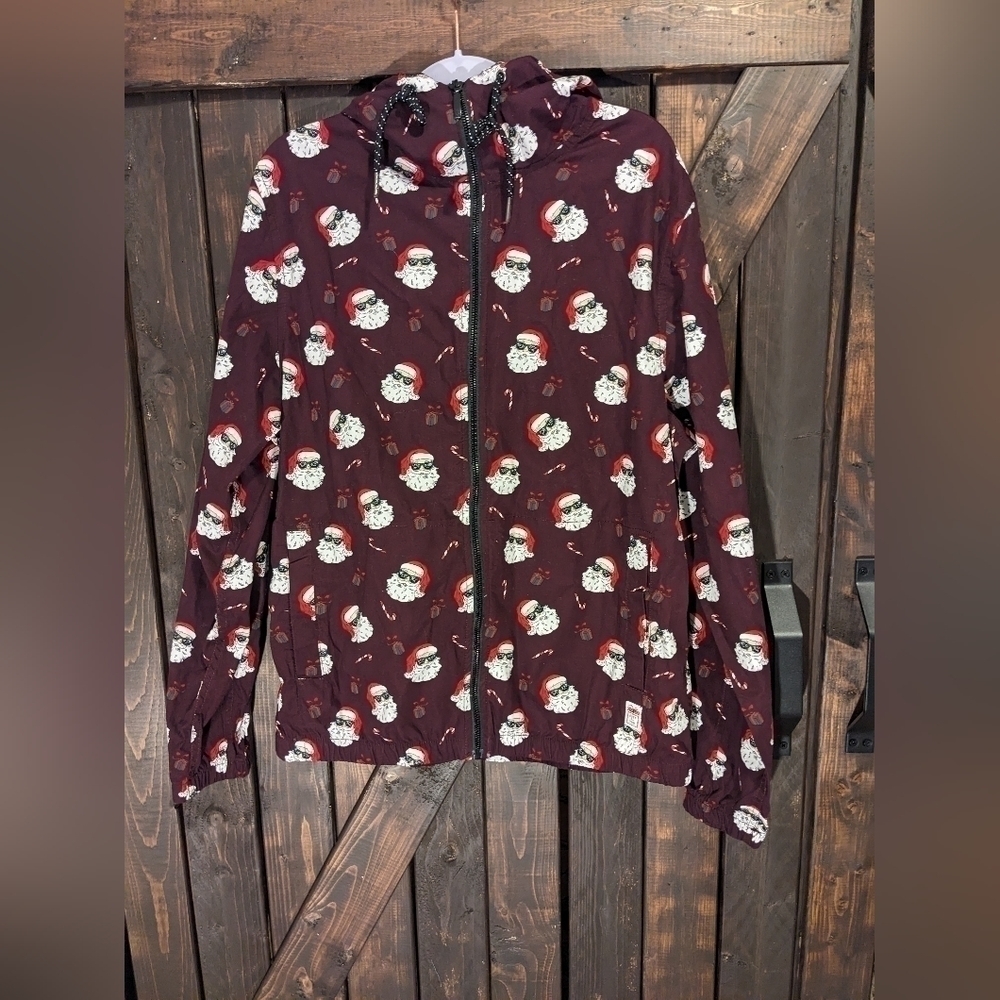CHRISTMAS in July? Lightweight Christmas jacket with hood. Size M